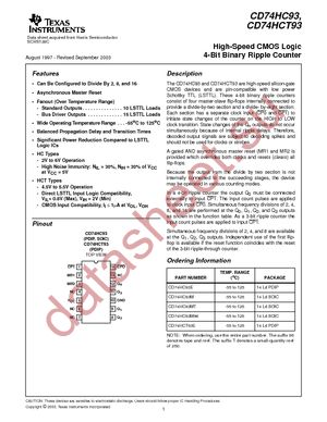 CD74HC93E datasheet  